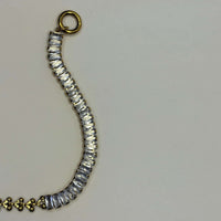 Gold Anti Tarnish AD Stone Interlock Bracelet