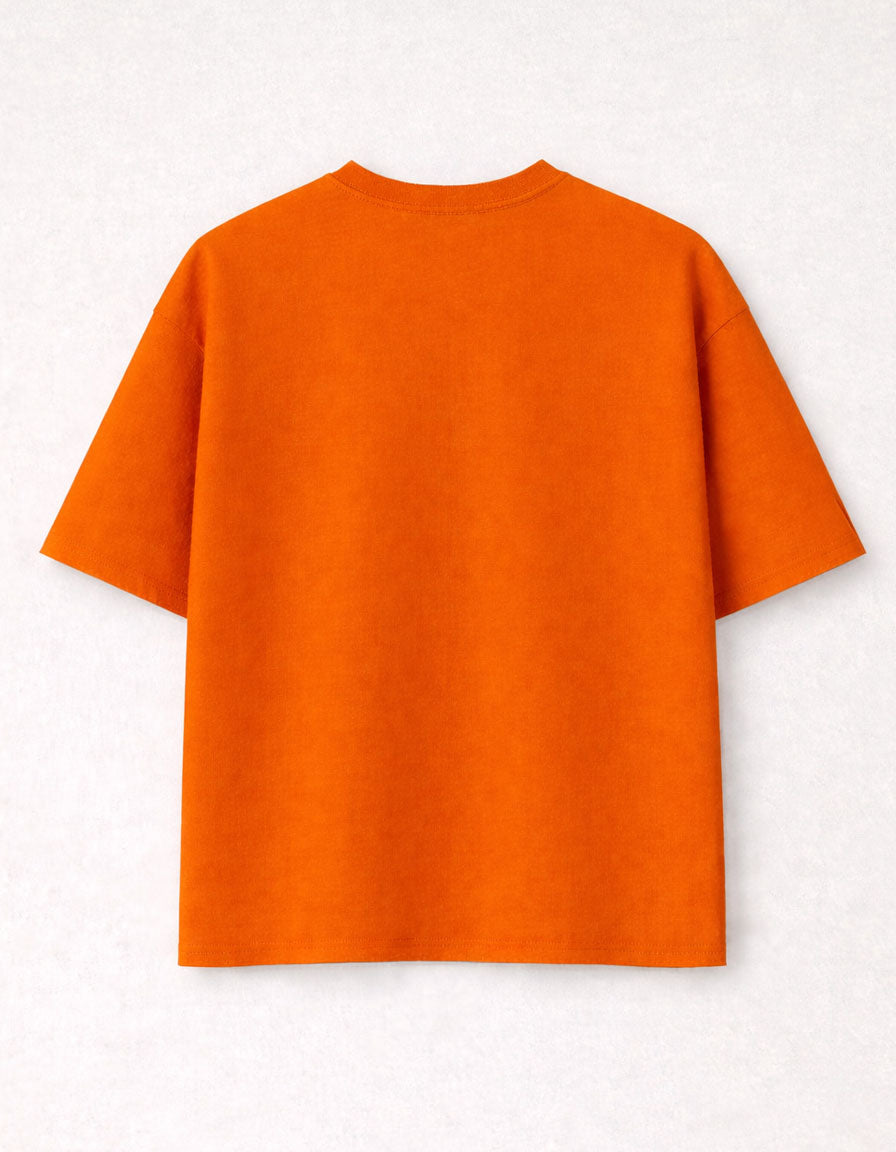 Orange Premium Looperknit Cotton Drop Shoulder