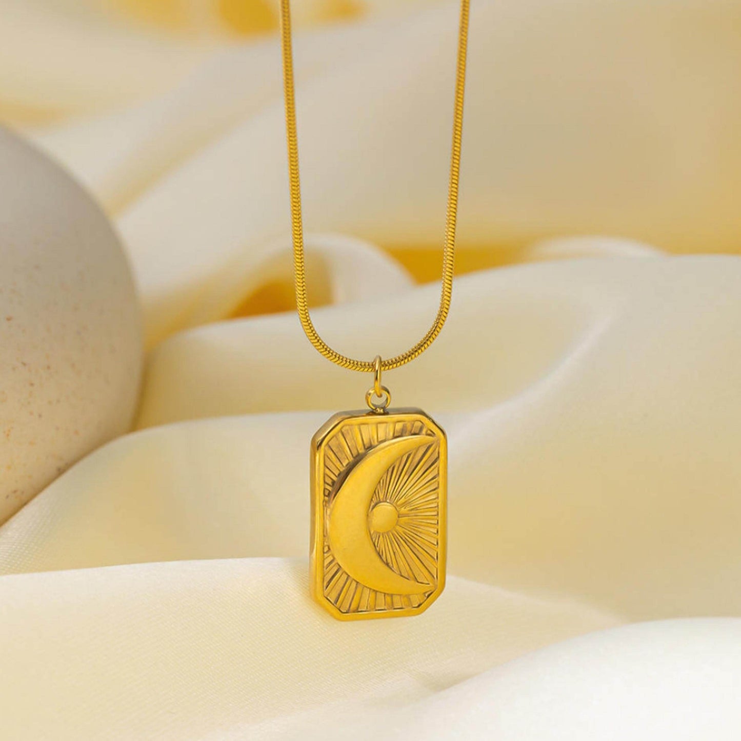 Golden Anti Tarnish Crescent Moon Neckpiece