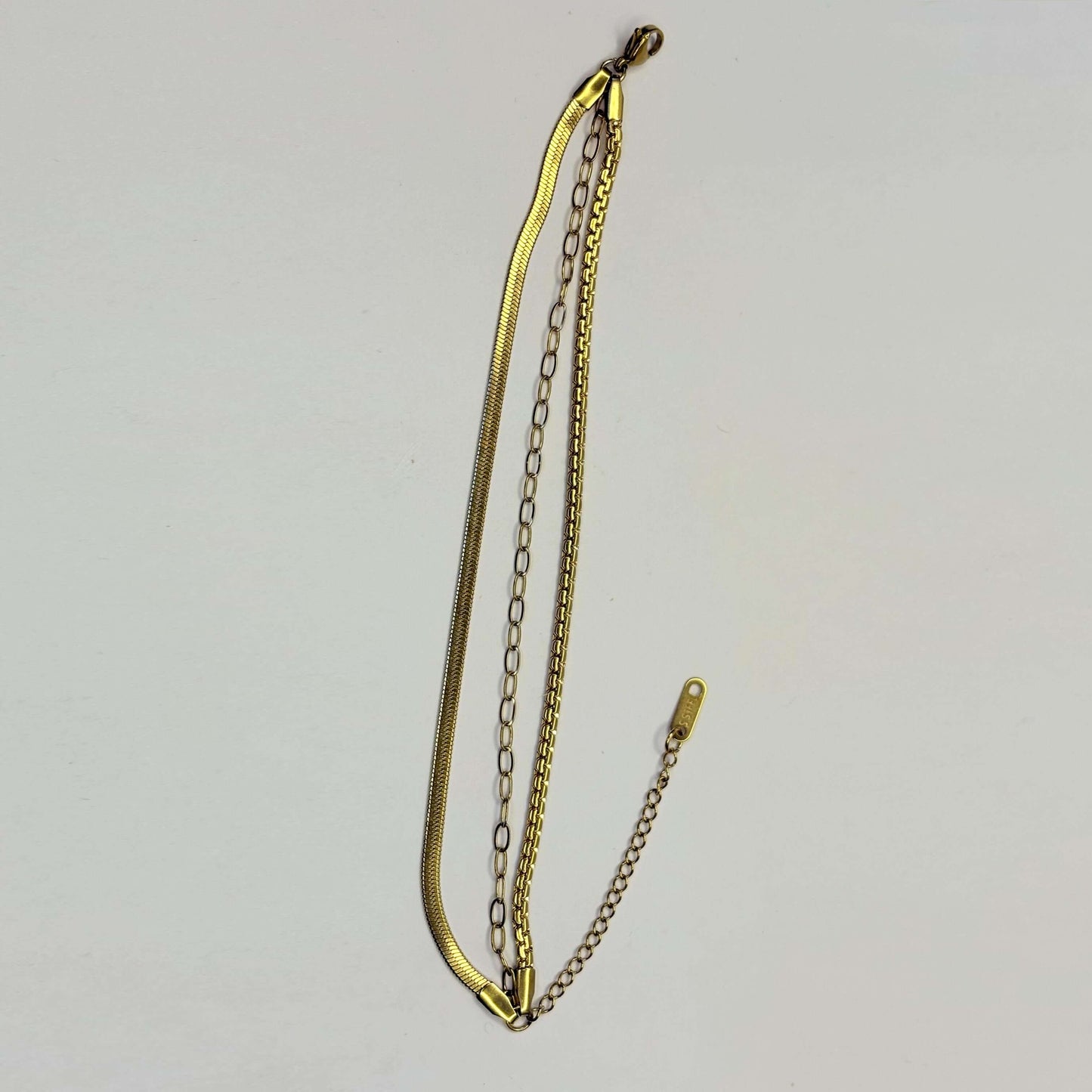 Gold Anti Tarnish Triple Layered Snake Chain Bracelet