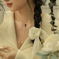 Golden Anti Tarnish Drop Neckpiece
