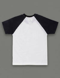 Raglan White And Black