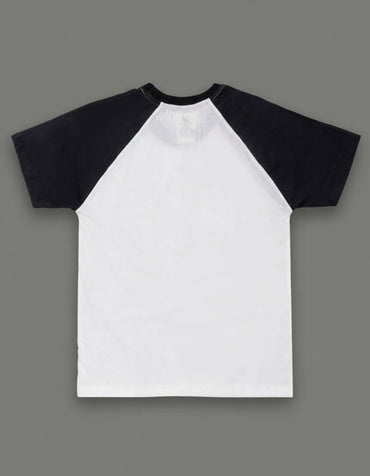 Raglan White And Black