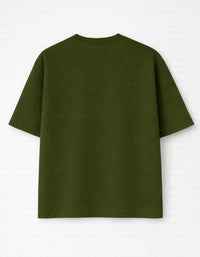 Olive Green Premium Looperknit Cotton Drop Shoulder