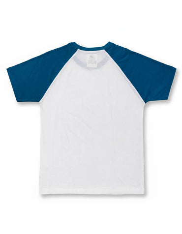 Raglan White And Blue