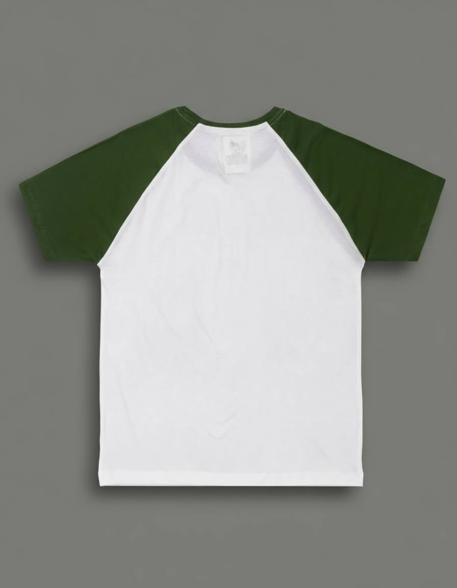 Raglan White And Green