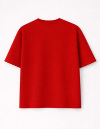 Red Premium Looperknit Cotton Drop Shoulder