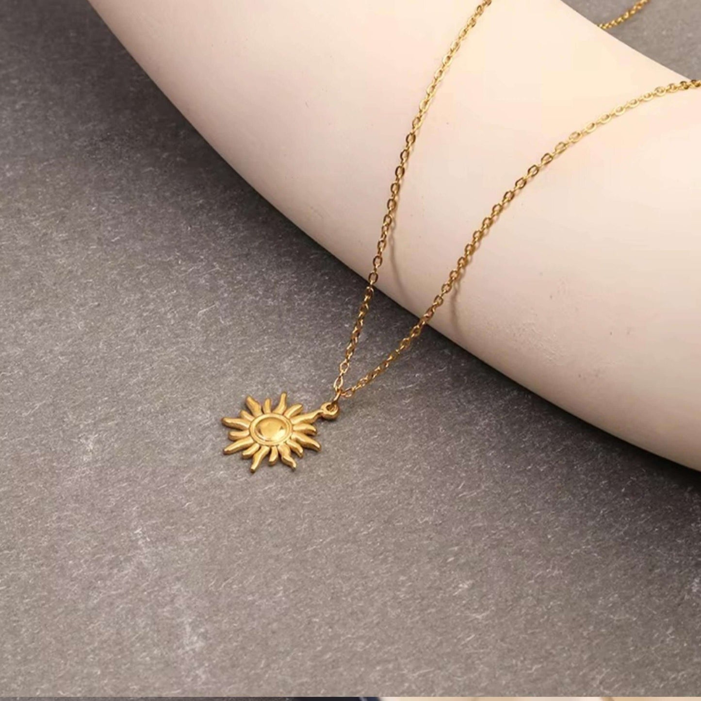 Golden Anti Tarnish Sun Neckpiece