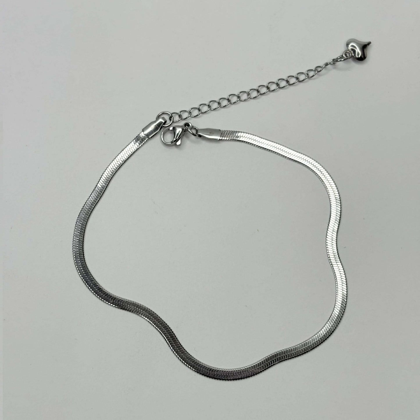Silver Anti Tarnish Snake Chain Anklet