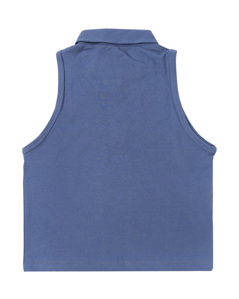 Stone Grey Sleeveless Top