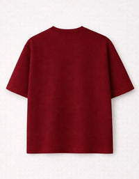 Maroon Premium Looperknit Cotton Drop Shoulder