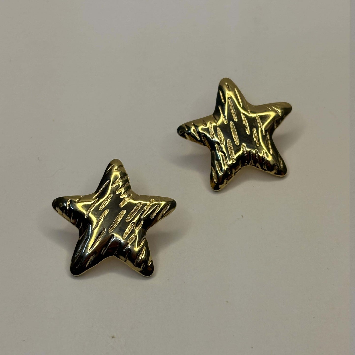 Golden Anti Tarnish Star Earrings