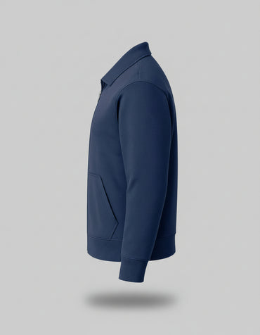 Dark Blue Collar Jacket