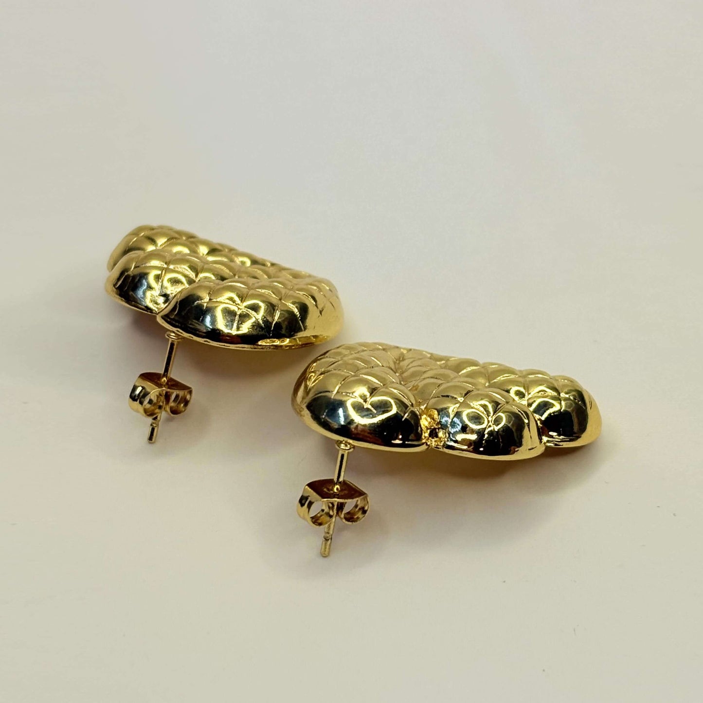 Golden Anti Tarnish Clam Earrings