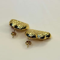 Golden Anti Tarnish Clam Earrings