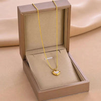 Golden Anti Tarnish Enamel Heart Neckpiece