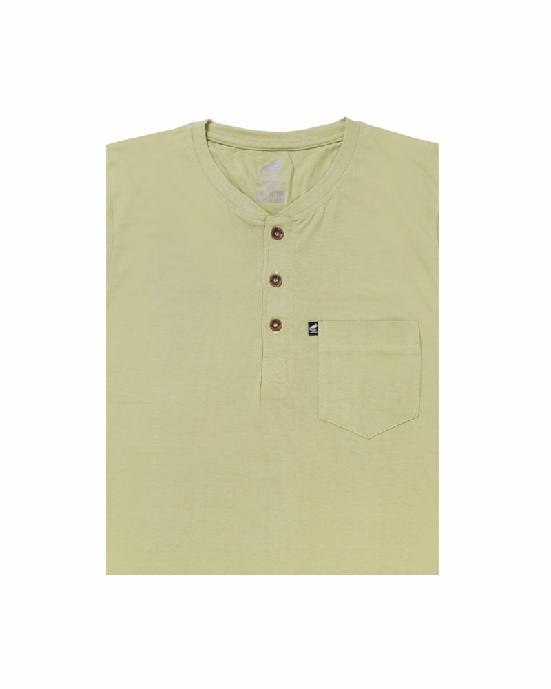 Henley Collar Green