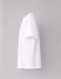 White Drop Shoulder Plain Cotton T-shirt