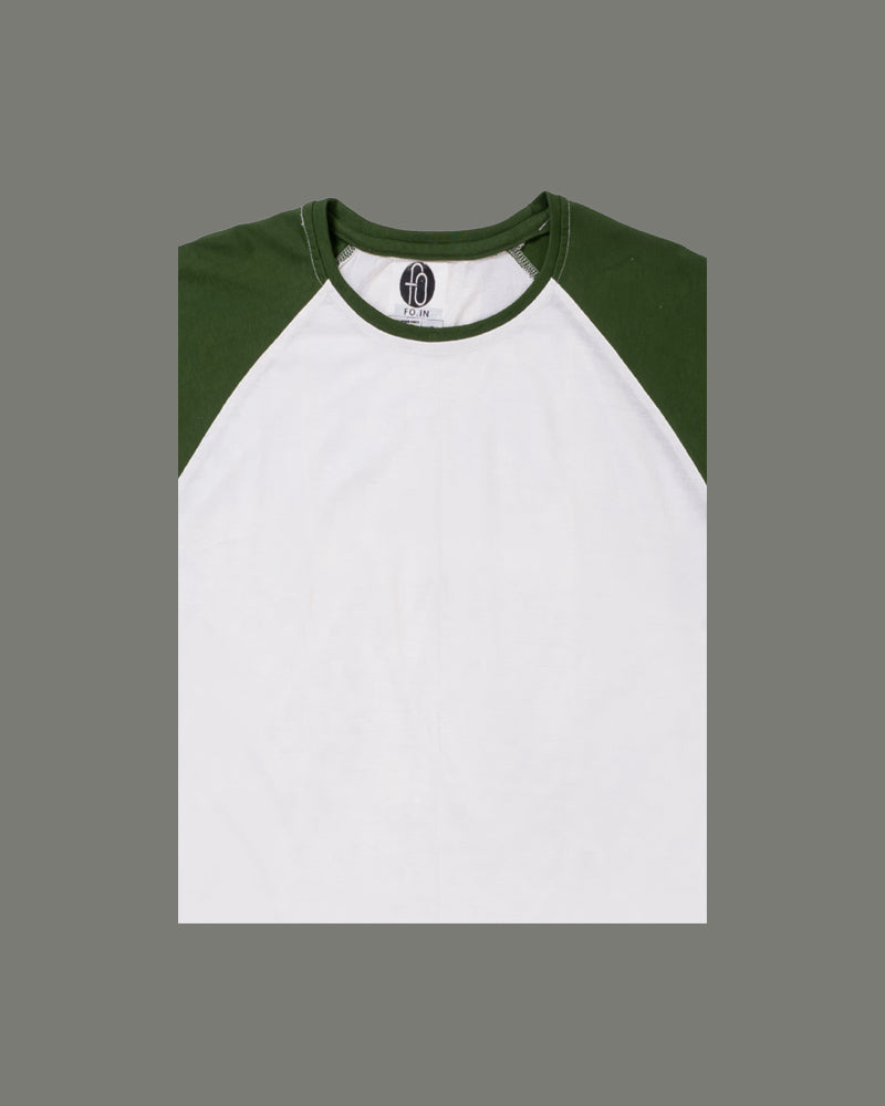Raglan White And Green