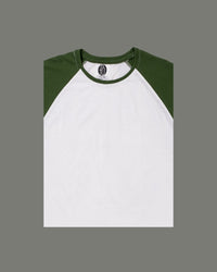 Raglan White And Green