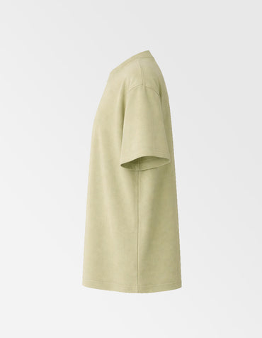 Olive Green Drop Shoulder Plain Cotton T-shirt