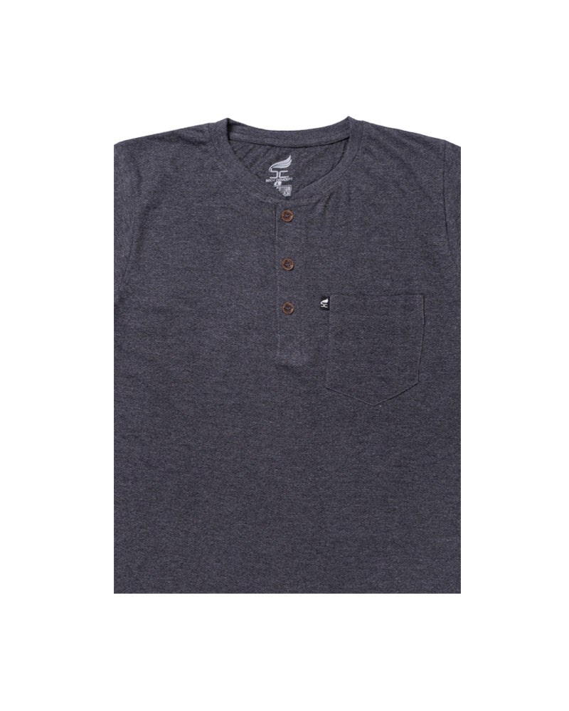 Henley Collar Gray