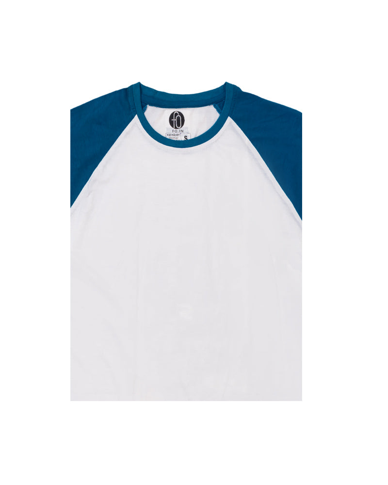 Raglan White And Blue