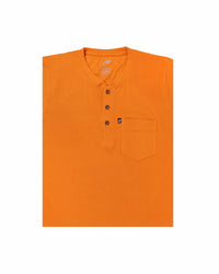 Henley Collar Cotton Orange