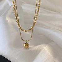 Golden Ball Double Layered Neckpiece