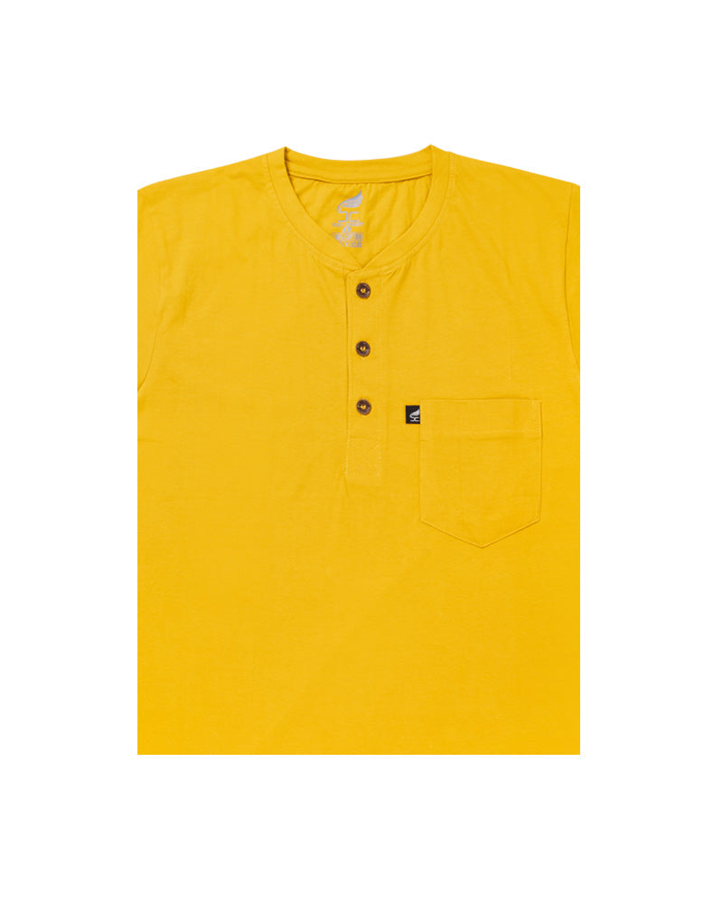 Henley Collar Yellow