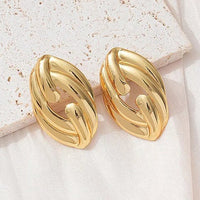 Golden Anti Tarnish Marquise Earrings