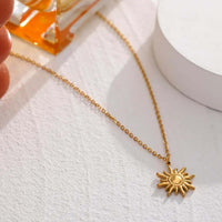Golden Anti Tarnish Sun Neckpiece