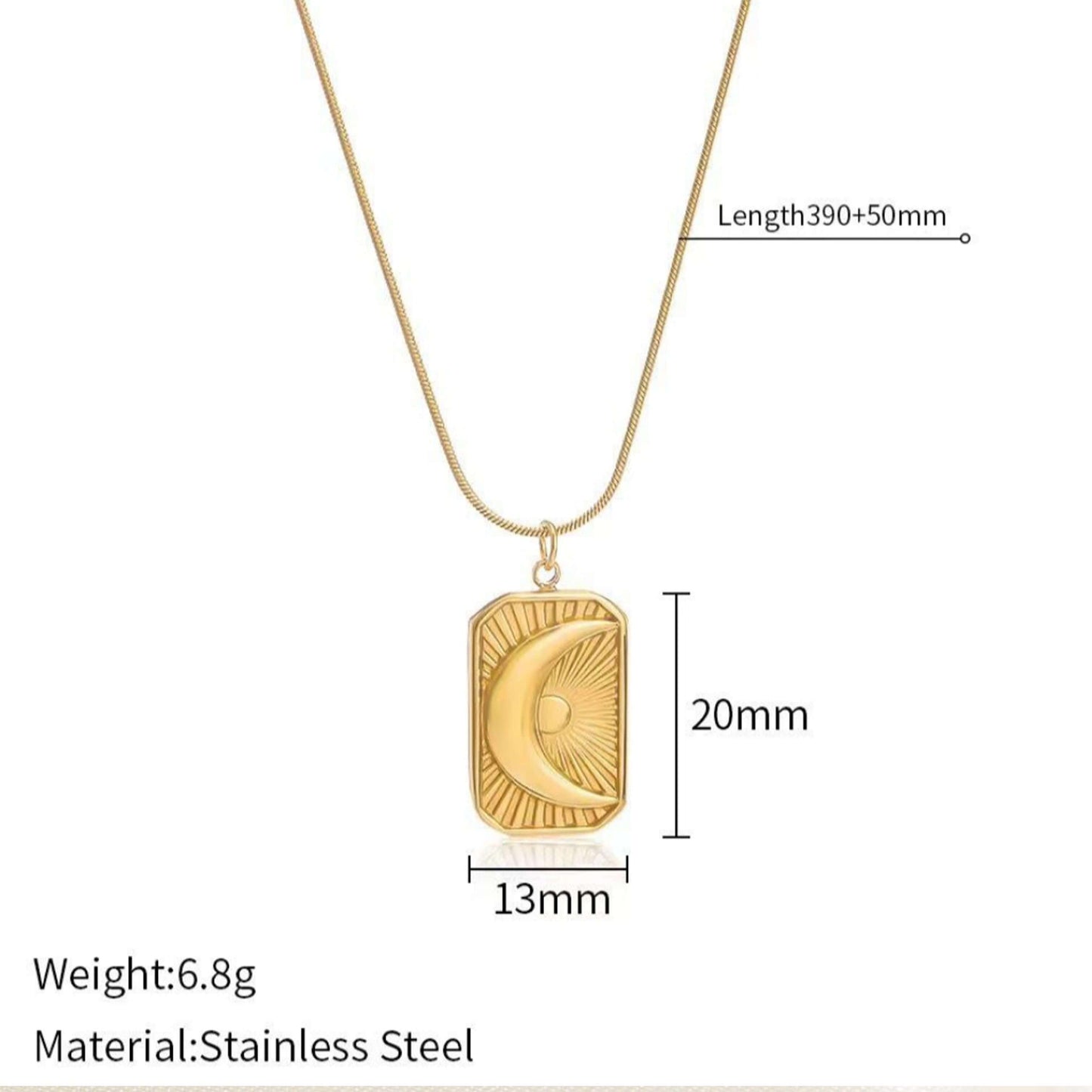 Golden Anti Tarnish Crescent Moon Neckpiece