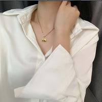 Golden Anti Tarnish Maple Leaf Neckpiece