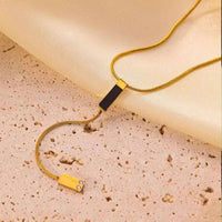 Golden Anti Tarnish Drop Neckpiece