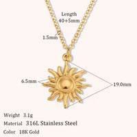 Golden Anti Tarnish Sun Neckpiece