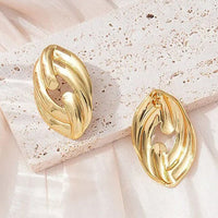 Golden Anti Tarnish Marquise Earrings