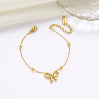 Gold Anti Tarnish Bow Bracelet
