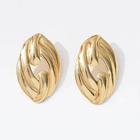 Golden Anti Tarnish Marquise Earrings