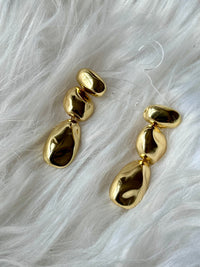 Golden Triple Drop Anti Tarnish Danglers