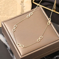 Gold Anti Tarnish Infinity Neckpiece