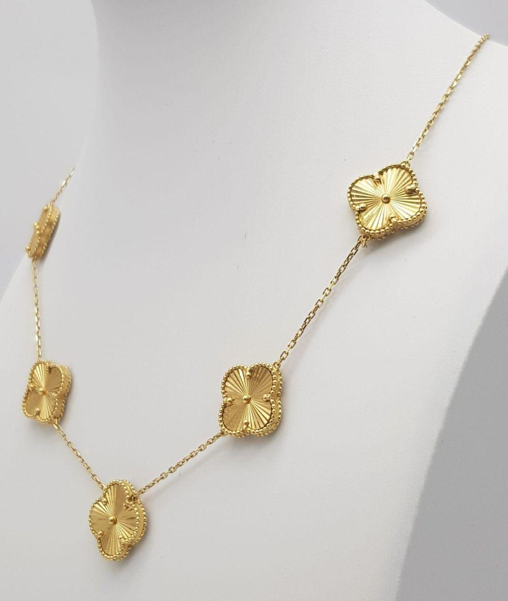 Gold Anti Tarnish Vancleaf Neckpiece