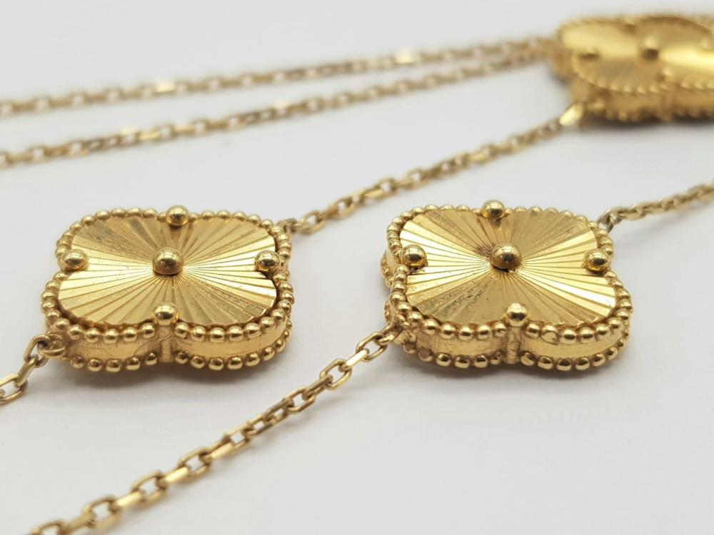 Gold Anti Tarnish Vancleaf Neckpiece