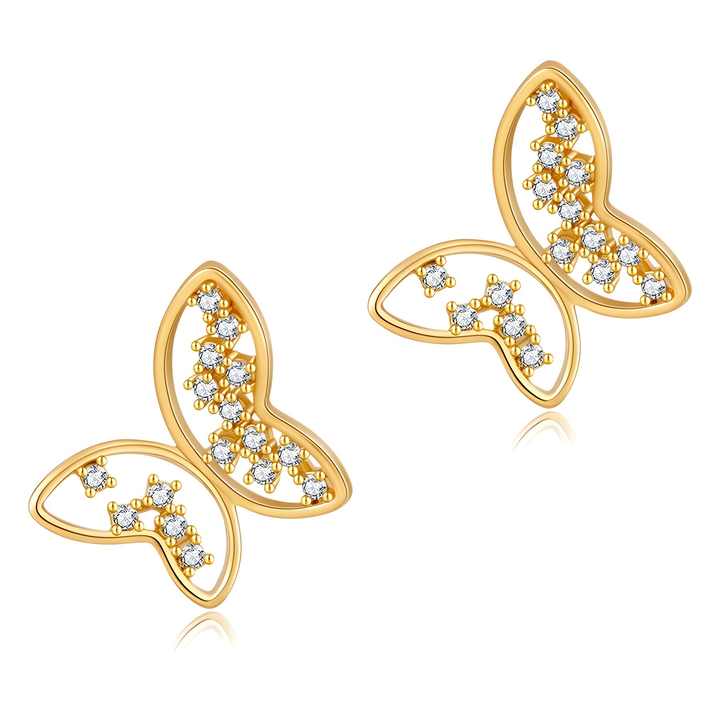 Golden Anti Tarnish Butterfly AD Studs