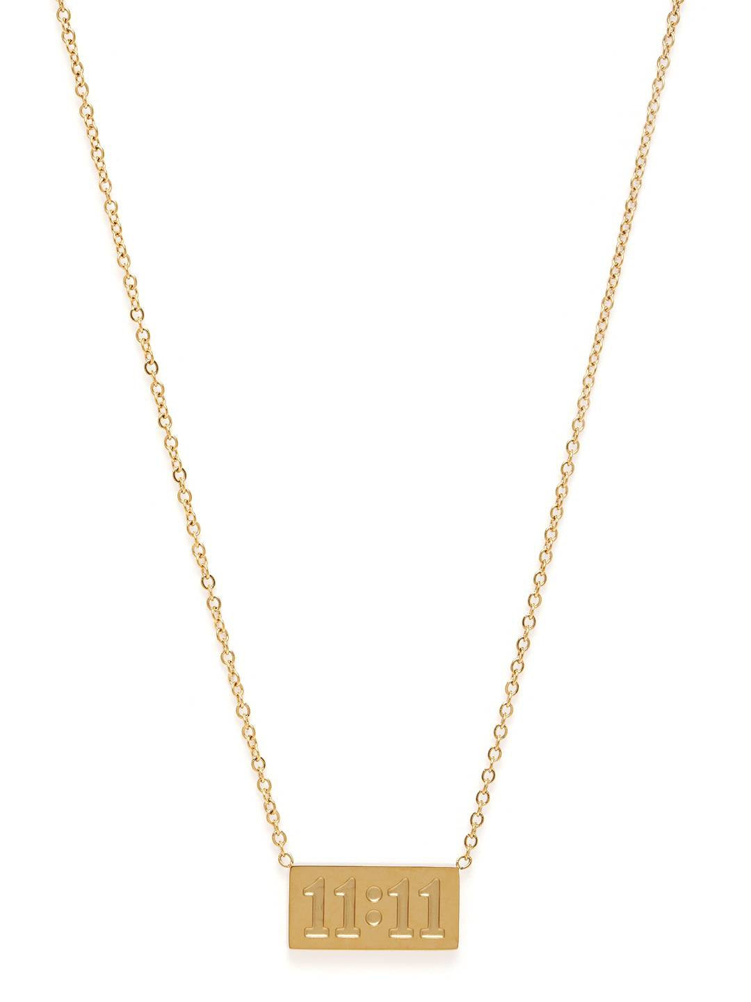 Gold Anti Tarnish 11:11 Angel Numbers Neckpiece