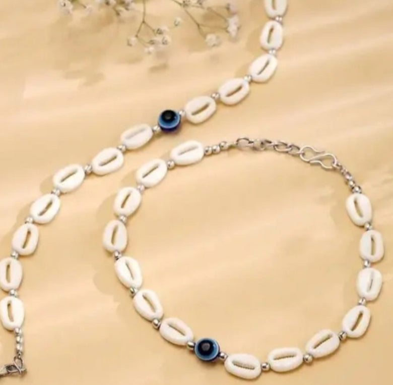 Evil Eye Shell Anklet