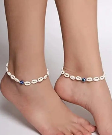 Evil Eye Shell Anklet