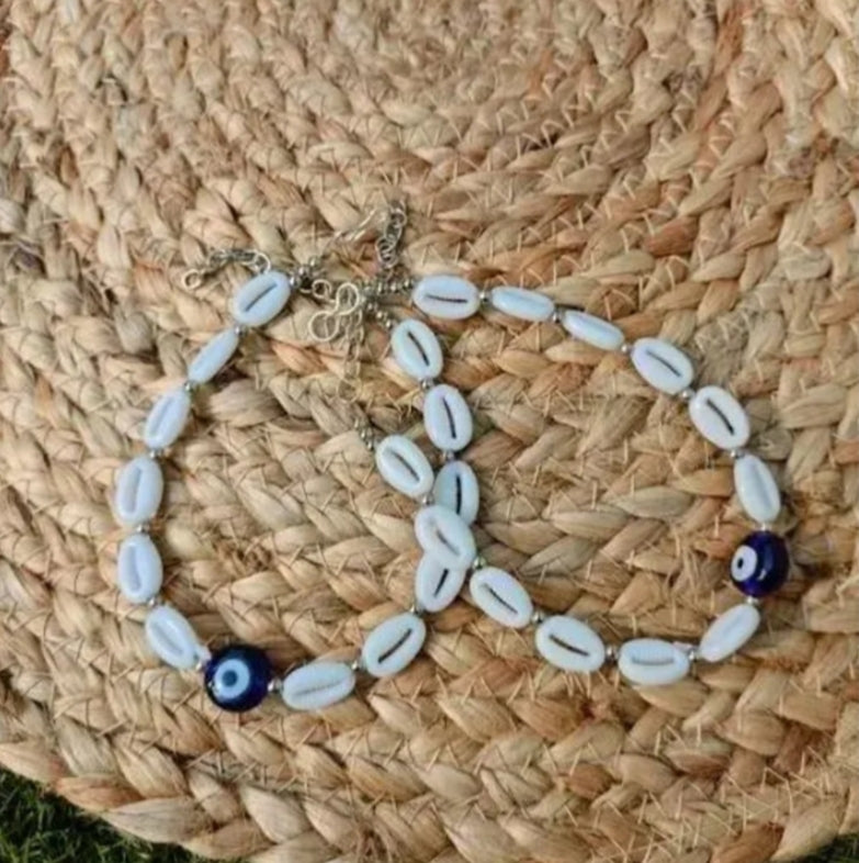 Evil Eye Shell Anklet
