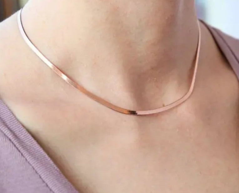 Rose Gold Anti Tarnish Snake Chain