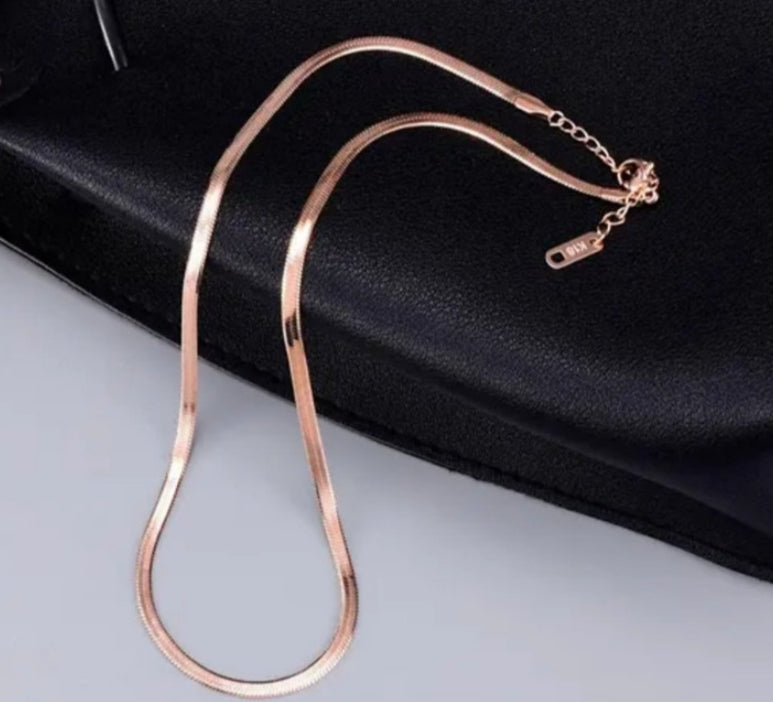 Rose Gold Anti Tarnish Snake Chain